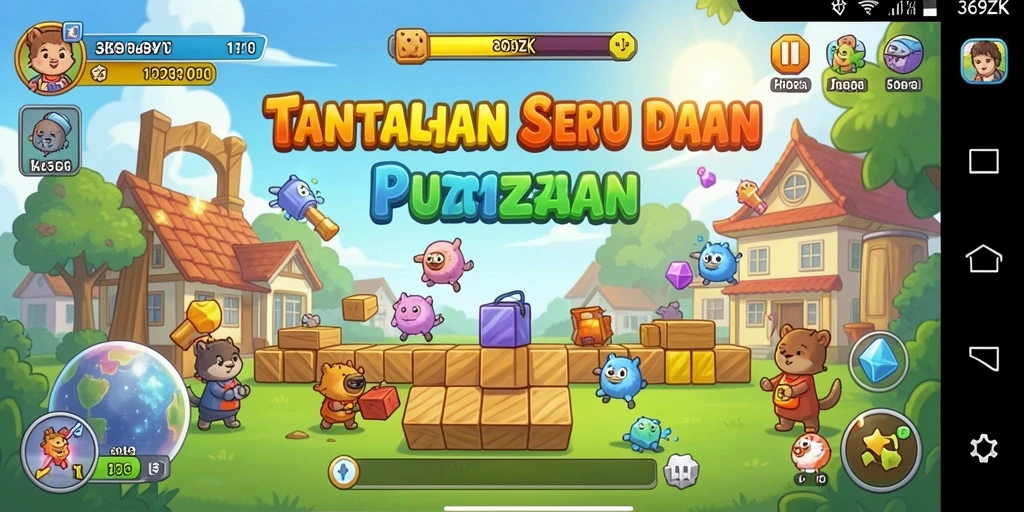 Gameplay menantang dalam 369ZK yang menarik dan penuh warna.