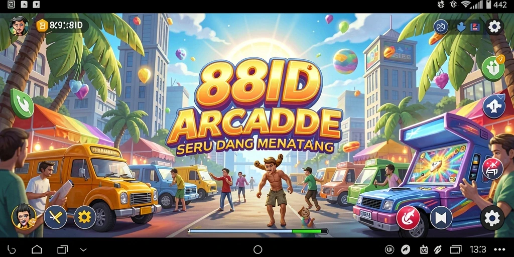 Tampilan gameplay seru dan menantang dari game Arcade 88ID.