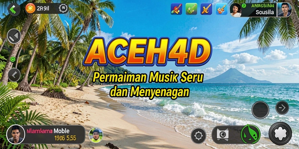 Tampilan gameplay ACEH4D yang menggembirakan dan penuh warna.