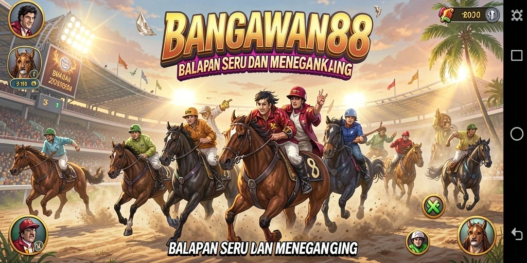 Tampilan balapan seru dalam BANGSAWAN88 dengan mobil kustom.