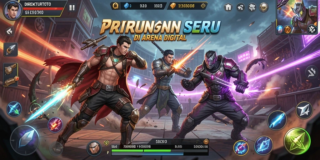 Tampilan aksi pertarungan yang seru di DIREKTURTOTO.