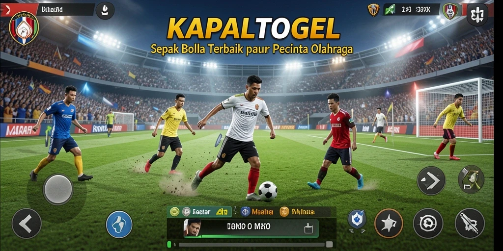 Menampilkan aksi seru permainan sepak bola di KAPALTOGEL.
