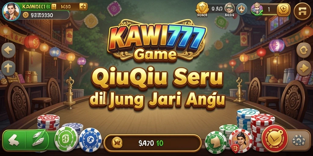 Screenshot KAWI777 yang menunjukkan aksi seru dalam permainan QiuQiu.
