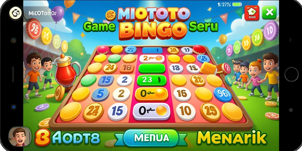 Screenshot gameplay MIOTOTO menampilkan suasana seru bermain Bingo.