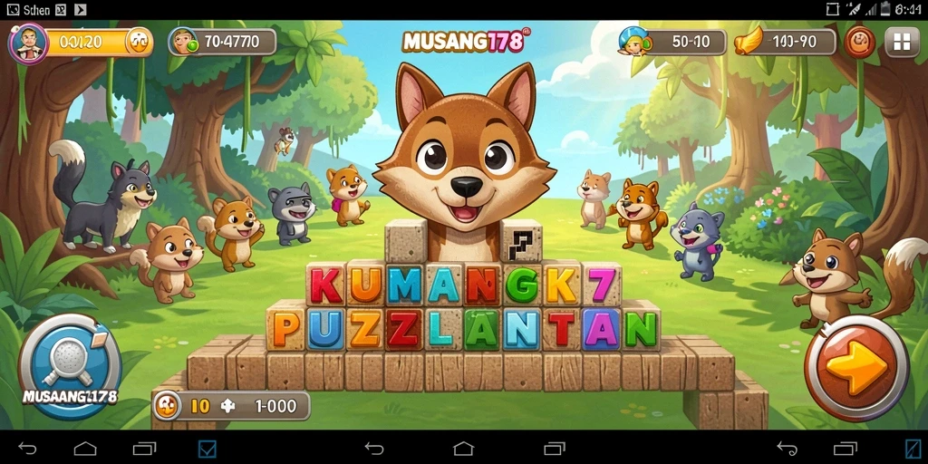 Tampilan game MUSANG178 dengan berbagai level puzzle menantang.