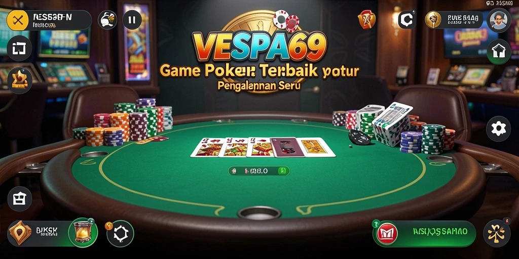 Tampilan gameplay VESPA69 menampilkan suasana poker yang seru dan interaktif.